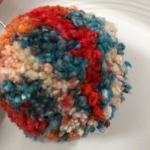 PomPom Multii-Colored Pendant Earrings